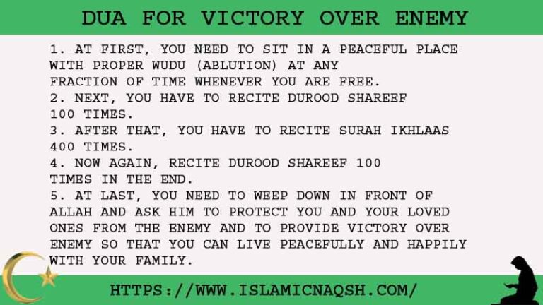 100% Best Working Dua For Protection From Enemy - Islamic Naqsh